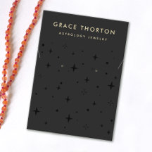 Zodiac Boho Stars Black Earring Necklace