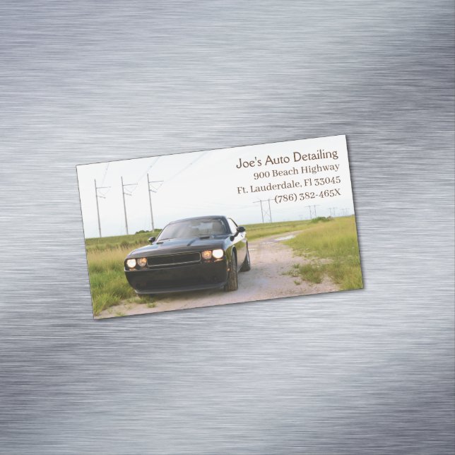 Cartão De Visitas Magnético 2013 Black American muscular Automotive (Posição Original)