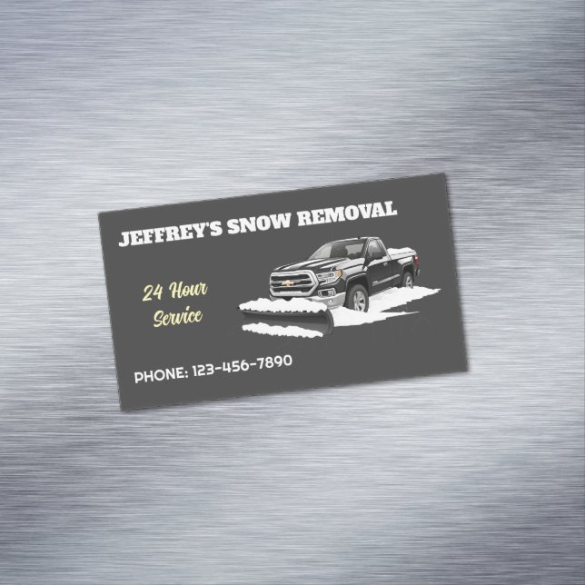 Cartão De Visitas Magnético Abertura de Neve (Posição Original)