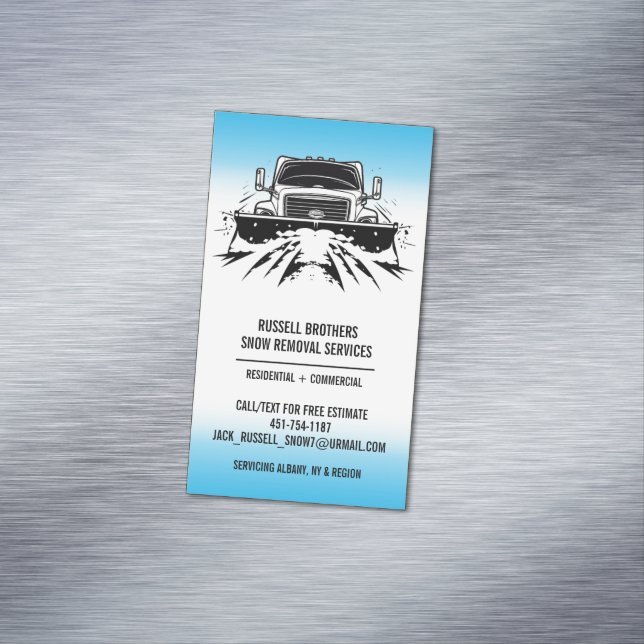 Cartão De Visitas Magnético Abertura de Neve (Posição Original)