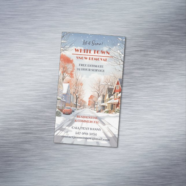 Cartão De Visitas Magnético Abertura de Neve (Posição Original)