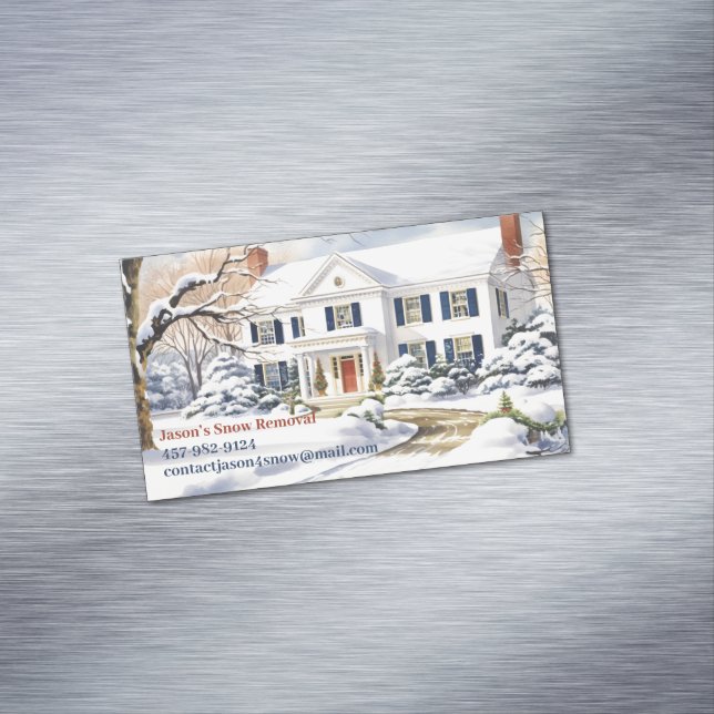 Cartão De Visitas Magnético Abertura de Neve (Posição Original)