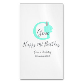 Cartão De Visitas Magnético Abóbora verde outono 211 cinza pastel