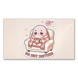 Cartão De Visitas Magnético Adesivos de Arte Estético – Laptop e Planejador El