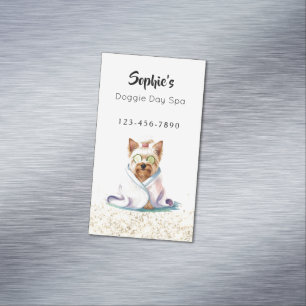 Cartão De Visitas Magnético Adorável Spa para Cachorrinhos Mimados
