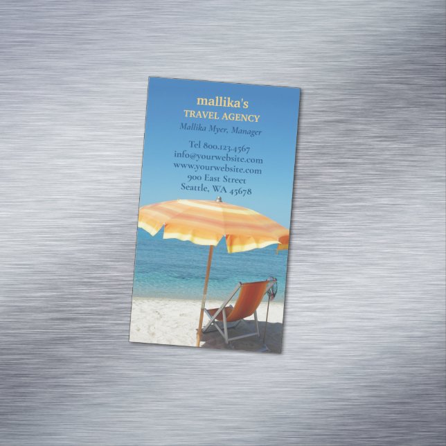 Cartão De Visitas Magnético Agência viagem (Posição Original)