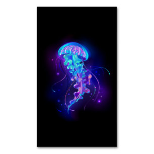 Cartão De Visitas Magnético Água-viva brilhante a cores