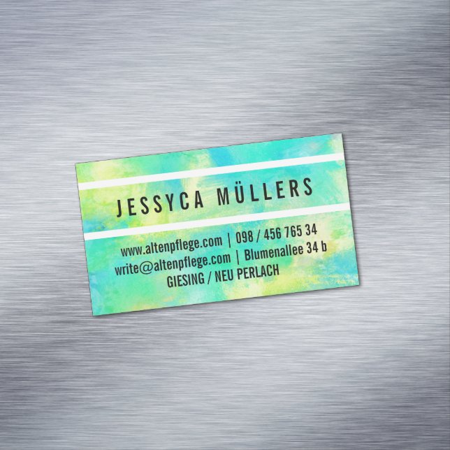 Cartão De Visitas Magnético Altenpflege Magnetische Visitenkarte (Posição Original)