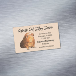 Cartão De Visitas Magnético Amarra De Foto De Suíno Castanho Adorável