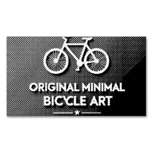 Cartão De Visitas Magnético Arte Minimalista de Bicicleta