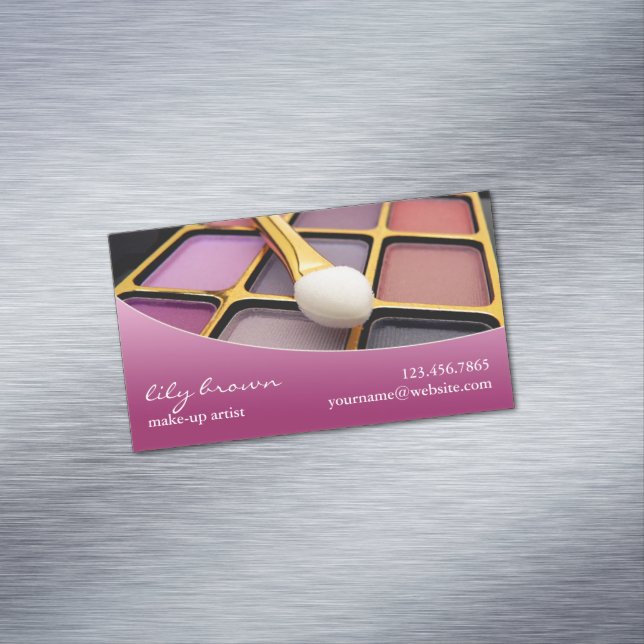 Cartão De Visitas Magnético Artista de maquilhagem (Posição Original)