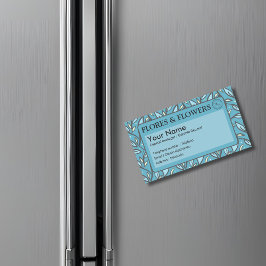 Cartão De Visitas Magnético Azul sai bilíngue