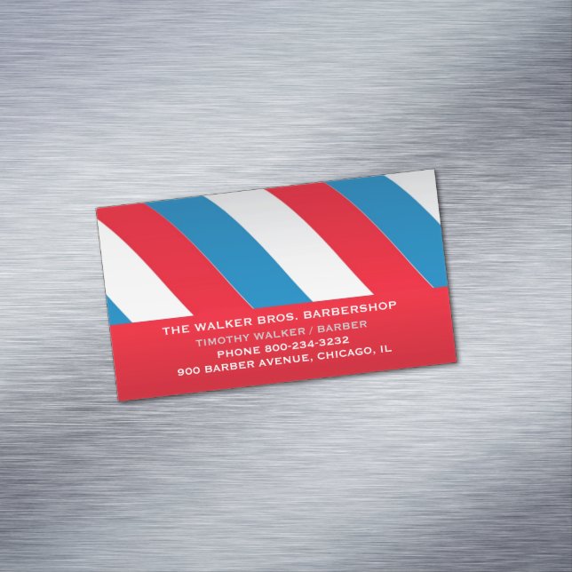 Cartão De Visitas Magnético Barbearia (Posição Original)