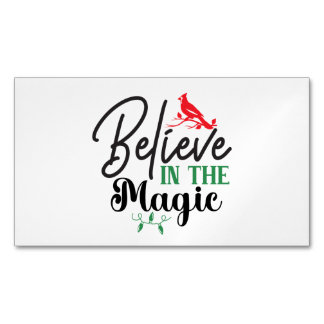 Cartão De Visitas Magnético Believe in the Magic Magnetic Card