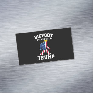 Cartão De Visitas Magnético Bigfoot Apoia Trump Eleições 2024