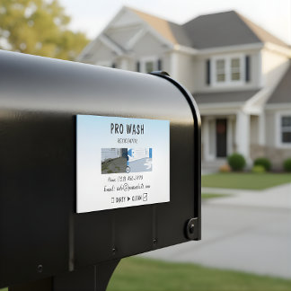 Cartão De Visitas Magnético Bold Residential Pressure Washing Overlay