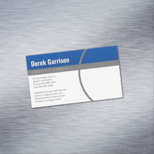 Cartão De Visitas Magnético Boliche Coach Oferta desportiva perfeita