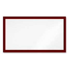 Cartão De Visitas Magnético Borda branca e vermelha escura de Vazio simples