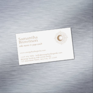 Cartão De Visitas Magnético Brown Reiki Master