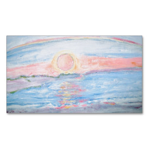 Cartão De Visitas Magnético Budelli Island Sunset com Cartão de visita Rainbow