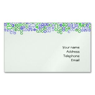 Cartão De Visitas Magnético Burmese