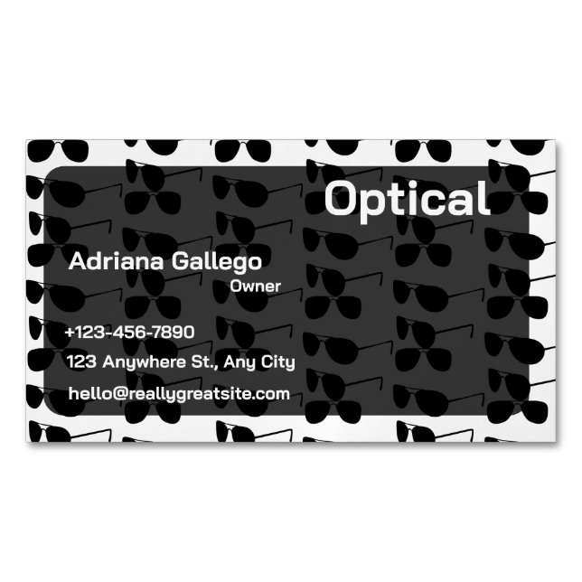 Cartão De Visitas Magnético Business Card Magnet (Frente)