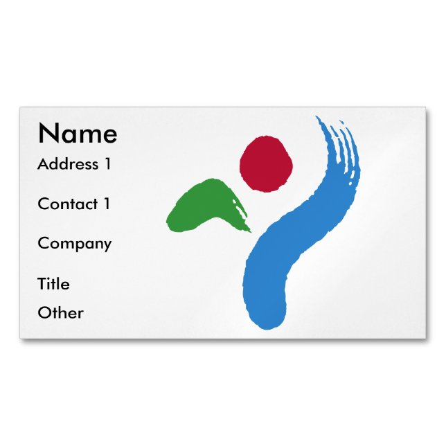 Cartão De Visitas Magnético Business Card Magnet with Flag of Seoul (Frente)