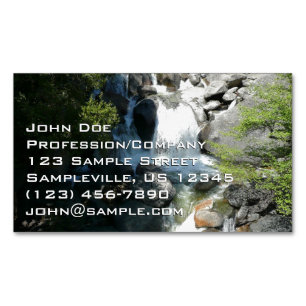 Cartão De Visitas Magnético Cachoeira Cascade no Parque Nacional de Yosemite