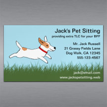 Cachorro de desenho animado Jack Russell correndo