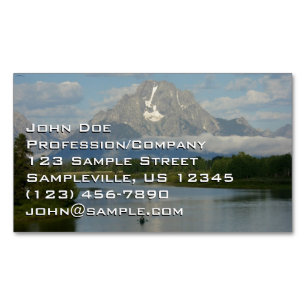 Cartão De Visitas Magnético Caiaque no Grand Teton National Park