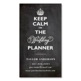 Cartão De Visitas Magnético Calma, sou o Planner de Casamento Engraçado