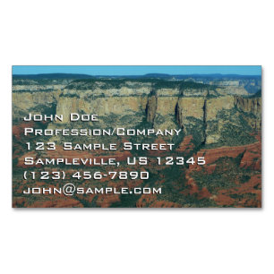 Cartão De Visitas Magnético Camadas de Rochas Vermelhas na Arizona de Sedona