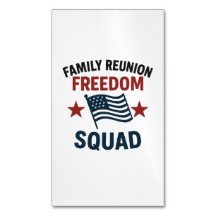 Cartão De Visitas Magnético Camiseta de Reunião da Família Freedom Squad – Pat