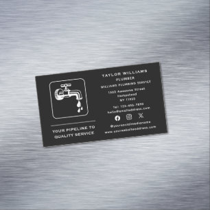 Cartão De Visitas Magnético Canalização de Canalização de Água com Faucet de M