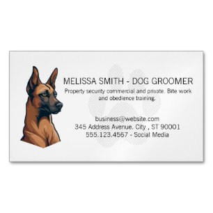 Cartão De Visitas Magnético Cão K9 Pata