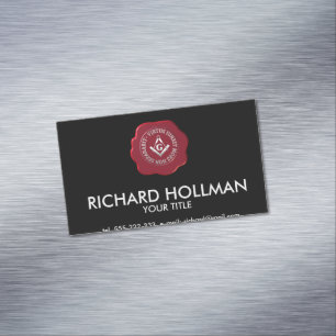 Cartão De Visitas Magnético Carimbo de cera maçônica