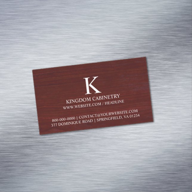 Cartão De Visitas Magnético Carpintaria de cabine (Posição Original)