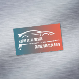 Cartão De Visitas Magnético Carro Detalhado