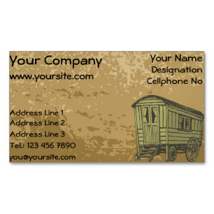 Cartão De Visitas Magnético Carroça de caravana cigana