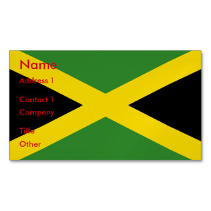 Cartão De Visitas Magnético Cartão de visita com bandeira da Jamaica