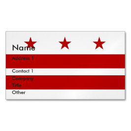 Cartão De Visitas Magnético Cartão de visita com bandeira de Washington DC