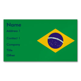 Cartão De Visitas Magnético Cartão de visita com bandeira do Brasil