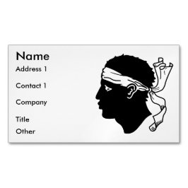 Cartão De Visitas Magnético Cartão de visita com pavilhão da Córsega