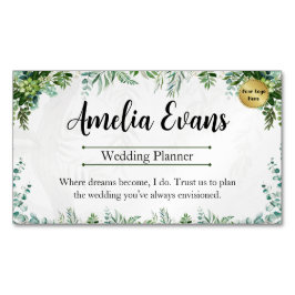 Cartão De Visitas Magnético Cartão de visita de Mistura Botânica Folha Persona