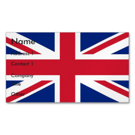 Cartão De Visitas Magnético Cartão de visita Magnet com bandeira do Reino Unid