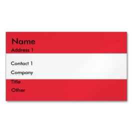 Cartão De Visitas Magnético Cartão de visita Magnet com pavilhão da Áustria