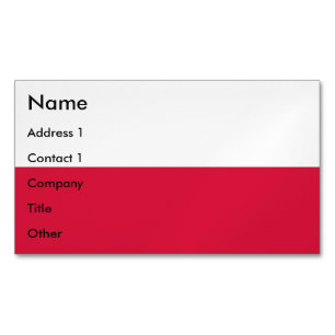 Cartão De Visitas Magnético Cartão de visita Magnet com Sinalizador de Polônia