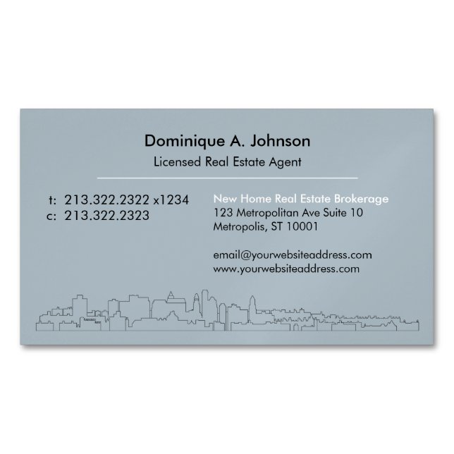 Cartão De Visitas Magnético Cartão de visita Magnético Personalizado Imobiliár (Frente)