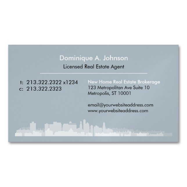 Cartão De Visitas Magnético Cartão de visita Magnético Personalizado Imobiliár (Frente)