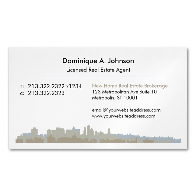 Cartão De Visitas Magnético Cartão de visita Magnético Personalizado Imobiliár (Frente)